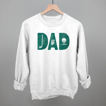 Golfing Dad graphic crewneck sweatshirt in White