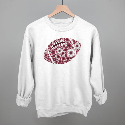 Floral Football Maroon Funny Sweatshirt in White – Ivy + Cloth