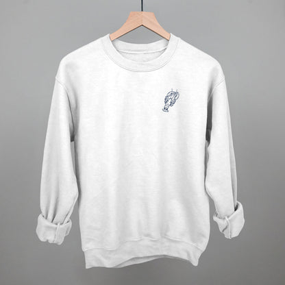 Lobster Coastal graphic crewneck sweatshirt in White