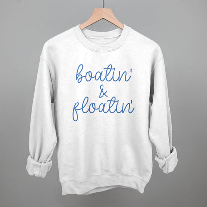 Boatin' & Floatin' Funny Sweatshirt in White – Ivy + Cloth