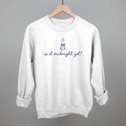 Is It Midnight Yet (Blue) Funny Sweatshirt in White – Ivy + Cloth