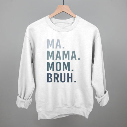 Ma Mama Mom Bruh graphic crewneck sweatshirt in White