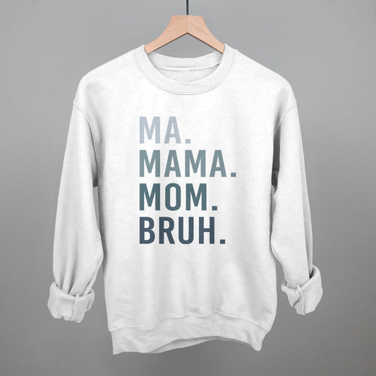 Ma Mama Mom Bruh graphic crewneck sweatshirt in White