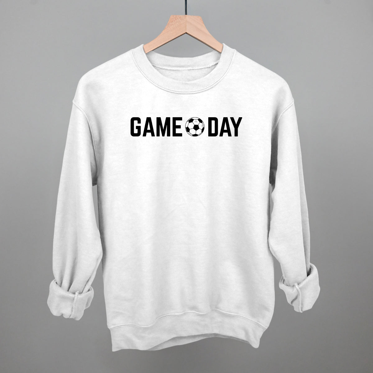 Game Day Soccer Ball Funny Sweatshirt in White – Ivy + Cloth