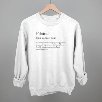 Pilates Definition Funny Sweatshirt in White – Ivy + Cloth