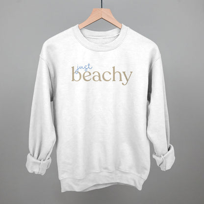Just Beachy Beach graphic crewneck sweatshirt in White