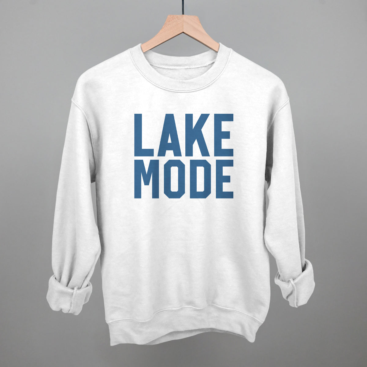 Lake Mode Lake Life graphic crewneck sweatshirt in White