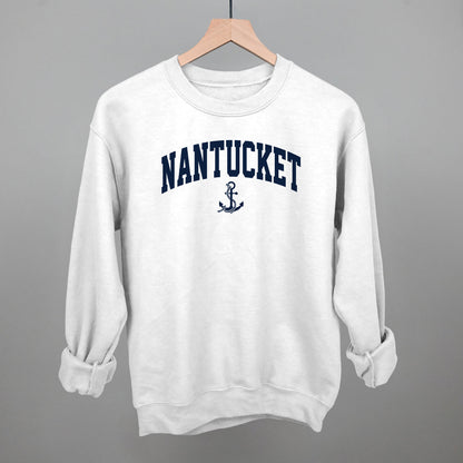Nantucket Arch And Anchor Funny Sweatshirt in White – Ivy + Cloth