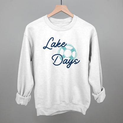 Lake Day Lifebuoy Funny Sweatshirt in White – Ivy + Cloth
