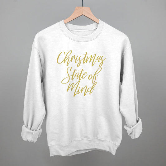 Christmas State Of Mind Funny Sweatshirt in White – Ivy + Cloth