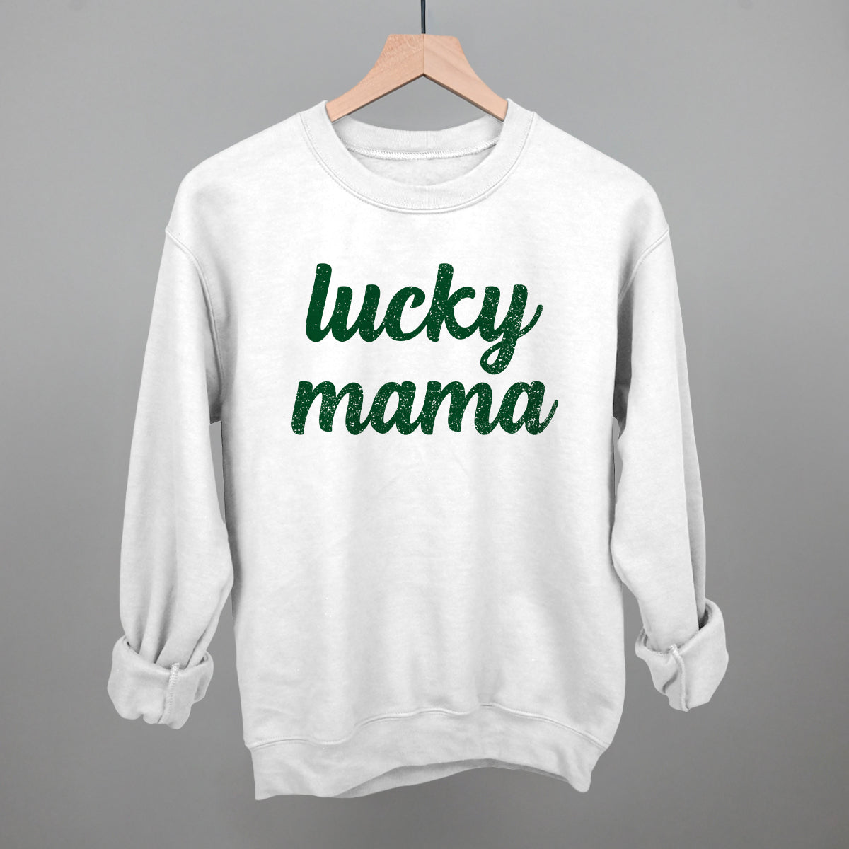 Lucky Mama Funny Sweatshirt in White – Ivy + Cloth
