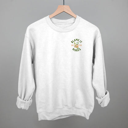 Blame It On The Margs (Left Chest) Funny Sweatshirt in White – Ivy + Cloth