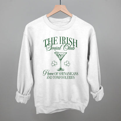 The Irish Social Club St. Patrick's Day graphic crewneck sweatshirt in White
