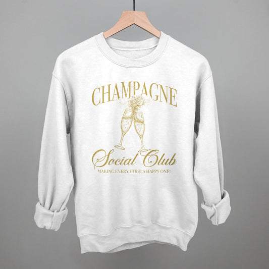 Champagne Social Club Funny Sweatshirt in White – Ivy + Cloth