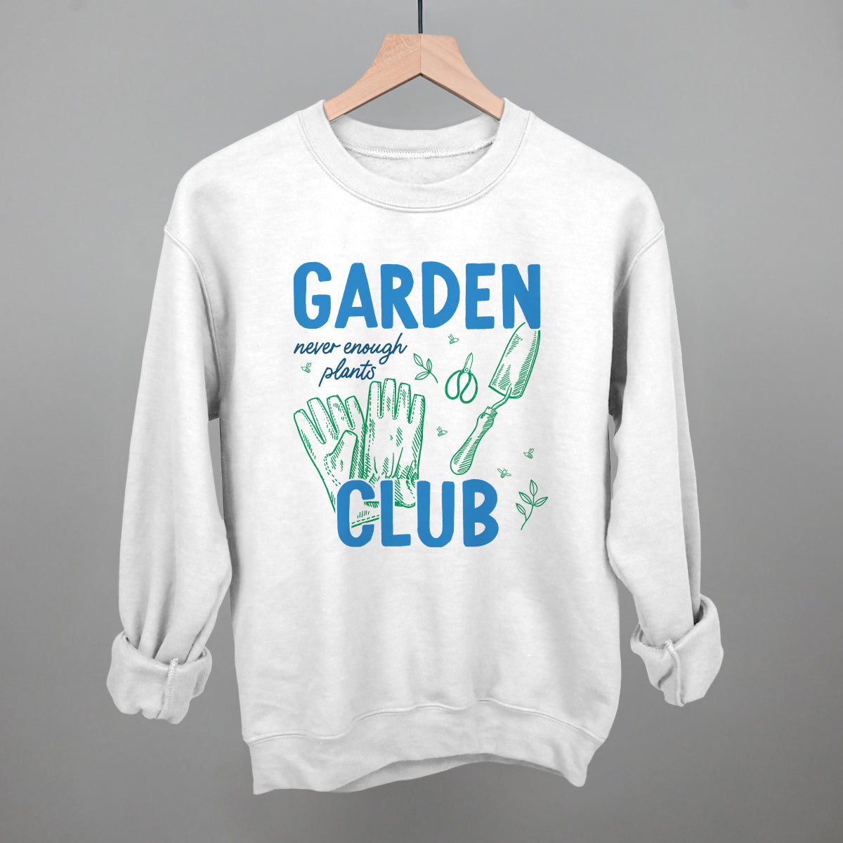 Garden Club Gardening graphic crewneck sweatshirt in White