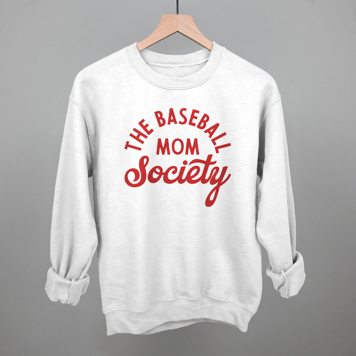 The Baseball Mom Society Funny Sweatshirt in White – Ivy + Cloth