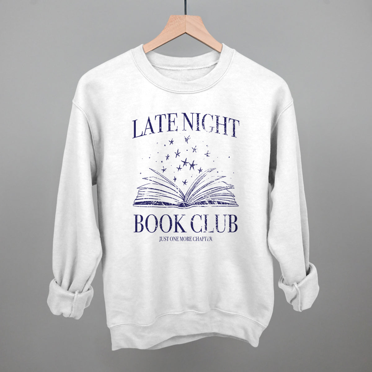 Late Night Book Club Funny Sweatshirt in White – Ivy + Cloth