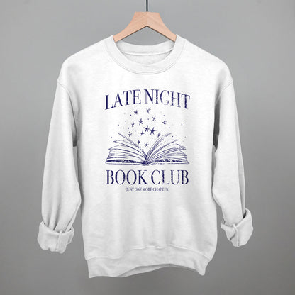 Late Night Book Club Funny Sweatshirt in White – Ivy + Cloth