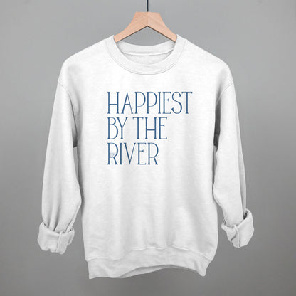 Happiest By The River Funny Sweatshirt in White – Ivy + Cloth