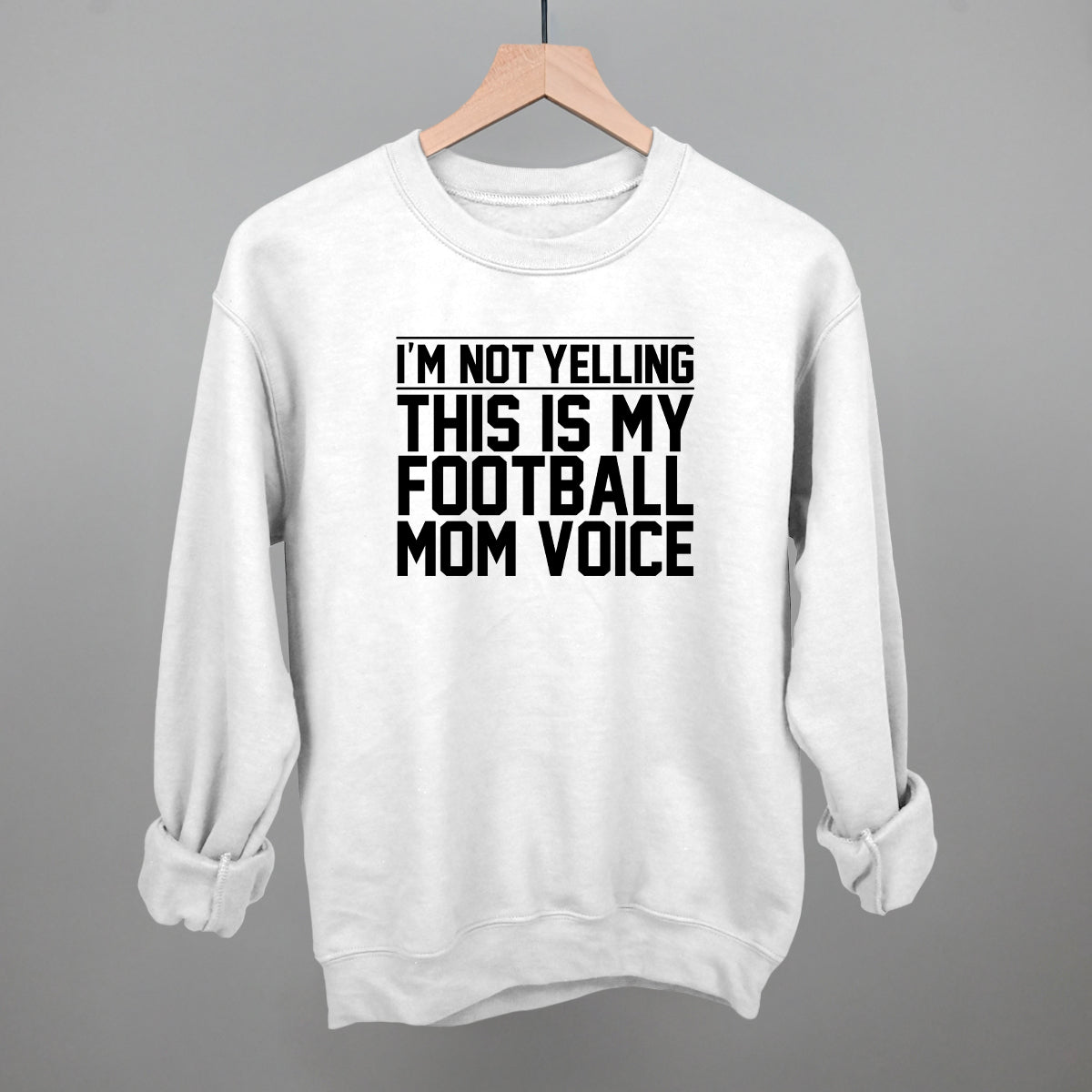 Football Mom Voice graphic crewneck sweatshirt in White