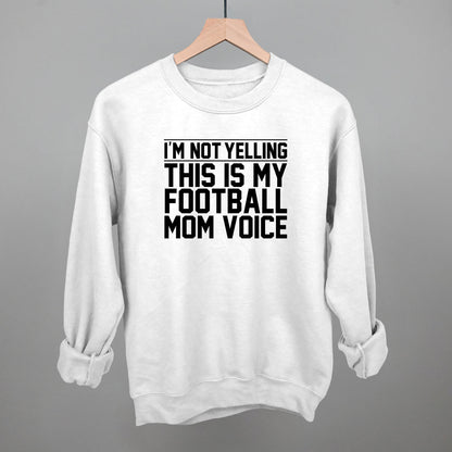 Football Mom Voice graphic crewneck sweatshirt in White