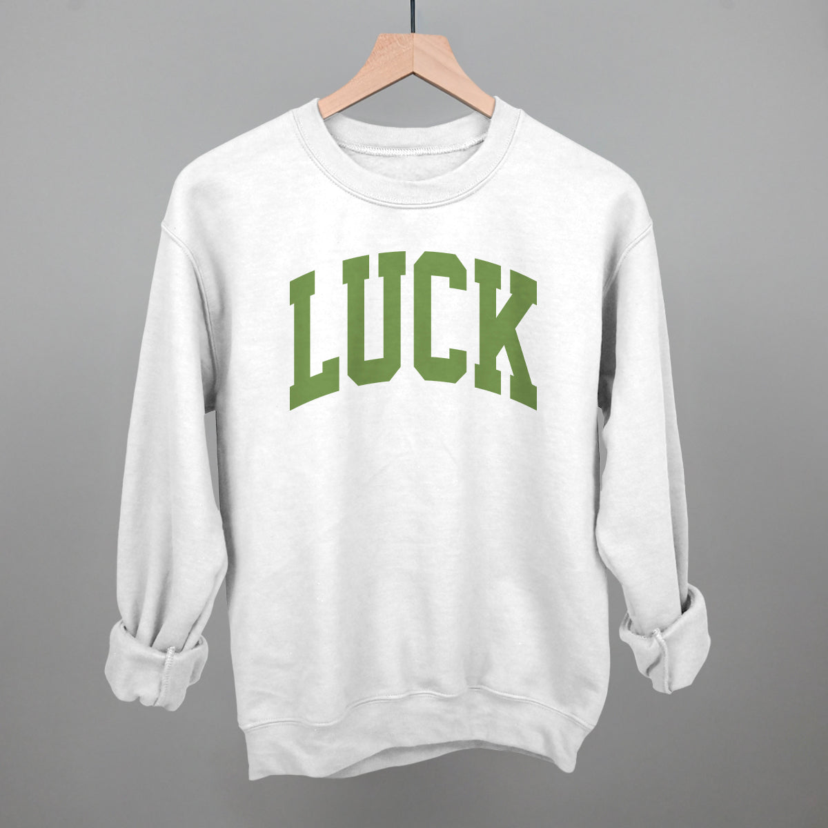 Luck Arch Funny Sweatshirt in White – Ivy + Cloth