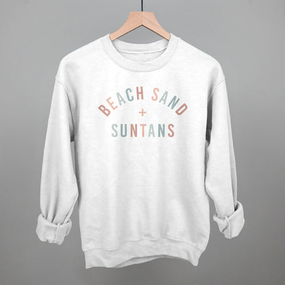 Beach Sand + Suntans Funny Sweatshirt in White – Ivy + Cloth