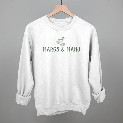 Margs & Mahj Mahjong graphic crewneck sweatshirt in White