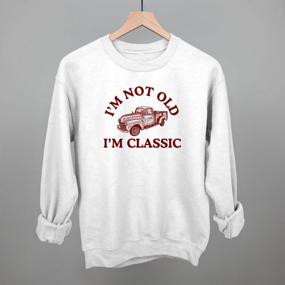 I'm Not Old I'm Classic Truck graphic crewneck sweatshirt in White