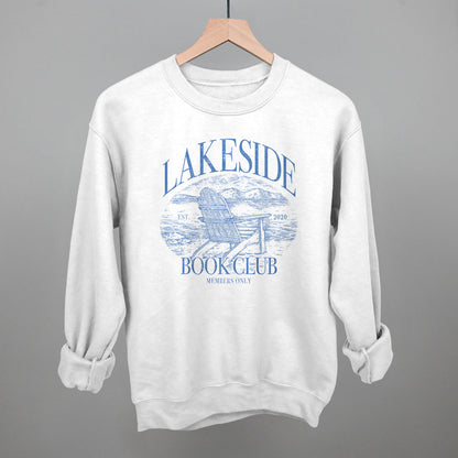 Lakeside Book Club graphic crewneck sweatshirt in White
