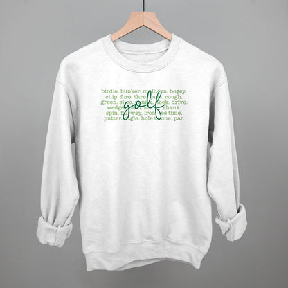 Golf Terms With Script Funny Sweatshirt in White – Ivy + Cloth