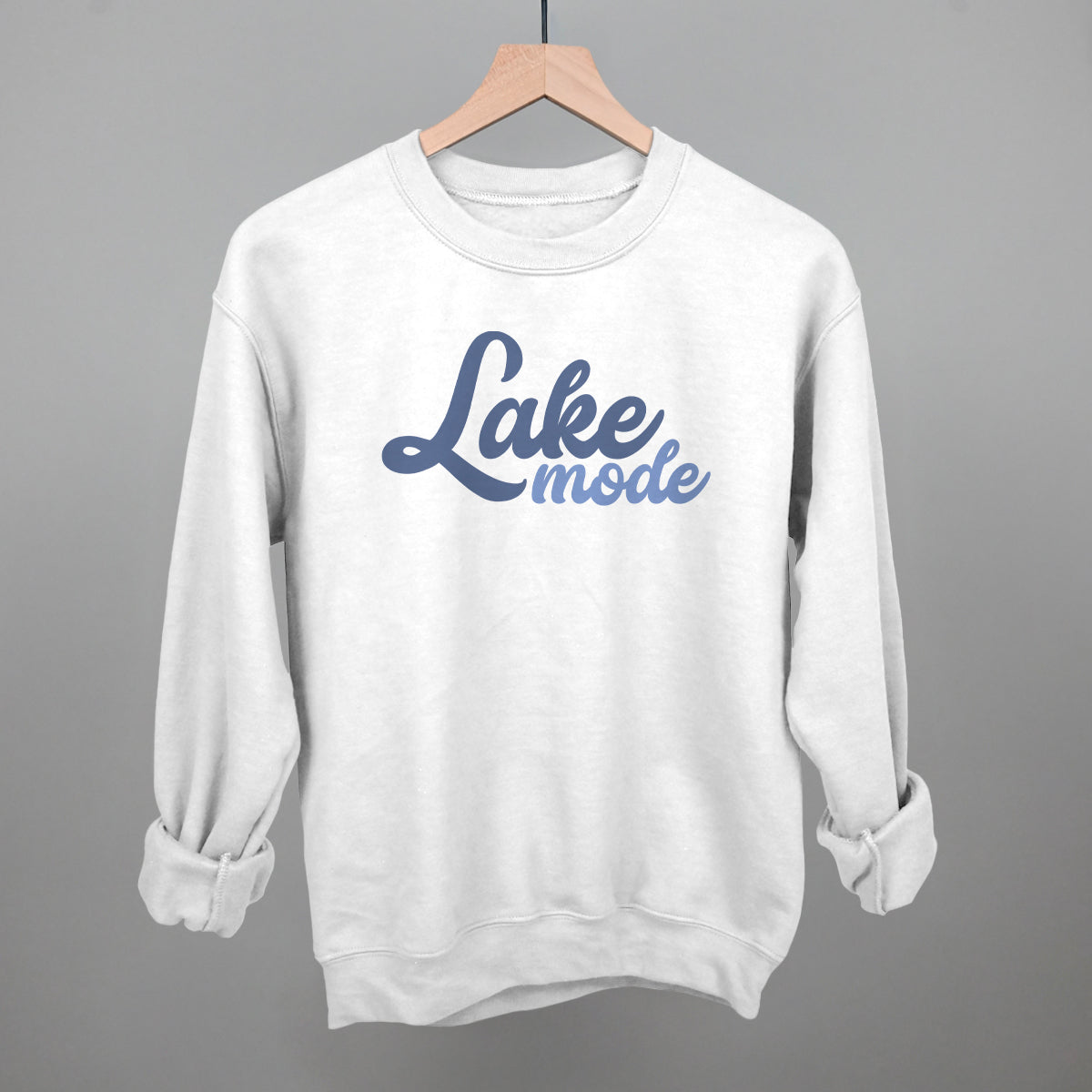 Lake Mode Script Funny Sweatshirt in White – Ivy + Cloth