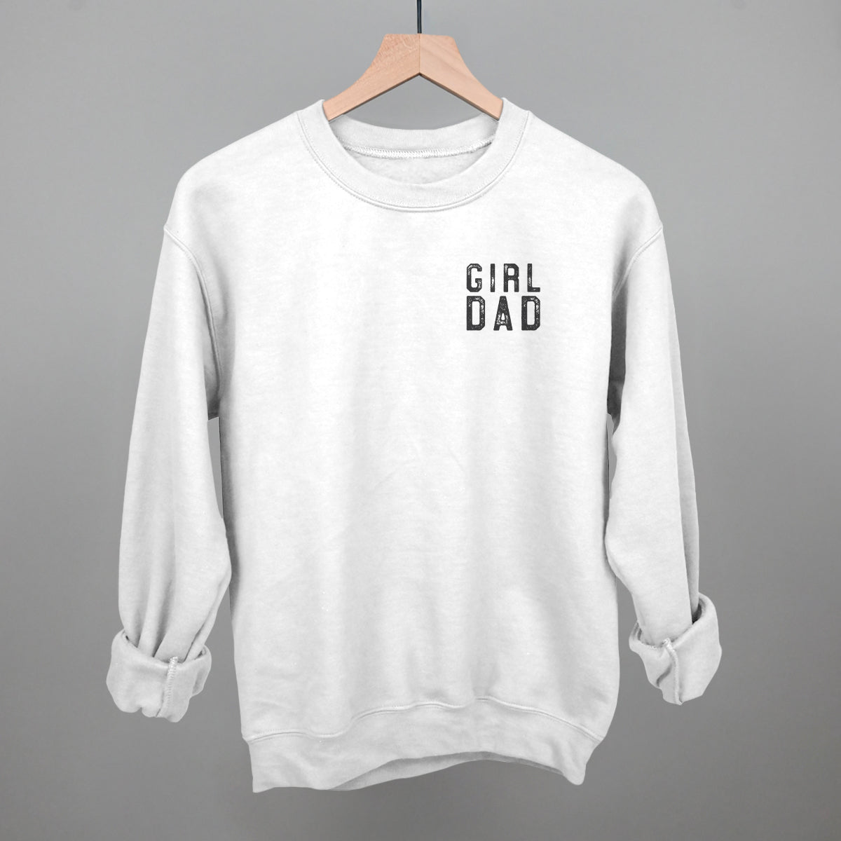 Girl Dad graphic crewneck sweatshirt in White
