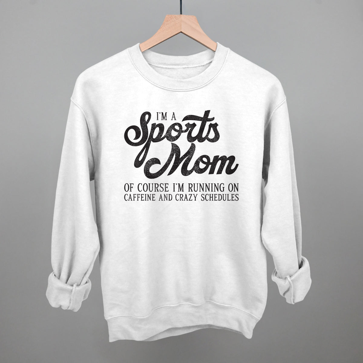 I'm A Sports Mom graphic crewneck sweatshirt in White