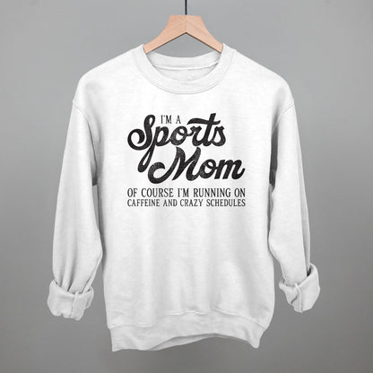 I'm A Sports Mom graphic crewneck sweatshirt in White