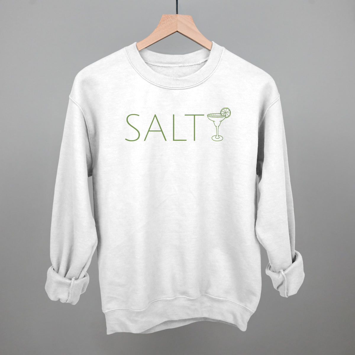 Salty Margarita Doodle Funny Sweatshirt in White – Ivy + Cloth