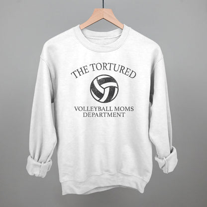 The Tortured Volleyball Moms Department Funny Sweatshirt in White – Ivy + Cloth