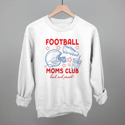 Football Moms Club Doodle Funny Sweatshirt in White – Ivy + Cloth