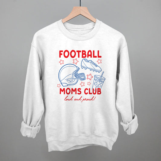 Football Moms Club Doodle Funny Sweatshirt in White – Ivy + Cloth