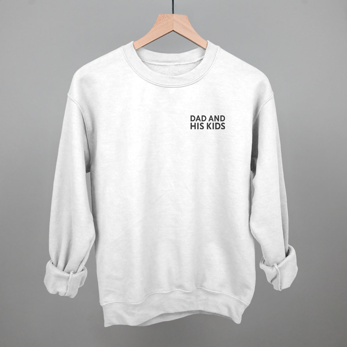Dad And His Kids graphic crewneck sweatshirt in White