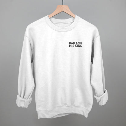 Dad And His Kids graphic crewneck sweatshirt in White