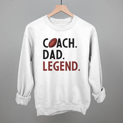 Coach Dad Legend Football graphic crewneck sweatshirt in White