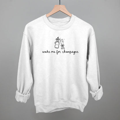 Wake Me For Champagne Funny Sweatshirt in White – Ivy + Cloth