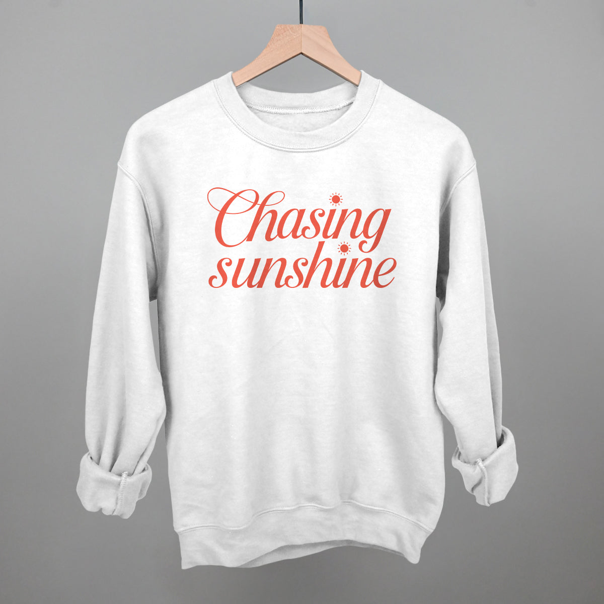 Chasing Sunshine Funny Sweatshirt in White – Ivy + Cloth