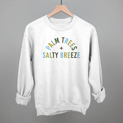 Palm Trees And Salty Breeze Funny Sweatshirt in White – Ivy + Cloth