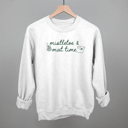 Mistletoe & Mat Time Funny Sweatshirt in White – Ivy + Cloth