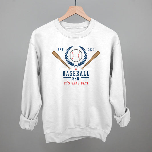 Baseball Szn Funny Sweatshirt in White – Ivy + Cloth
