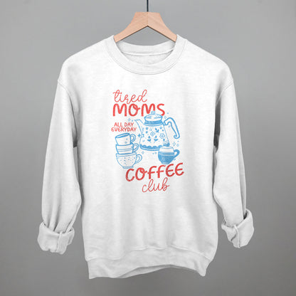 Tired Moms Coffee Club Doodle Funny Sweatshirt in White – Ivy + Cloth