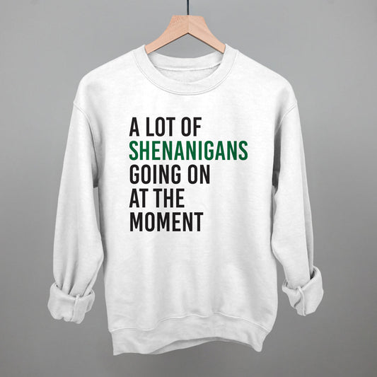 A Lot Of Shenanigans Going On At The Moment Funny Sweatshirt in White – Ivy + Cloth