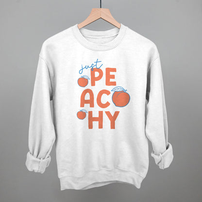 Just Peachy Summer graphic crewneck sweatshirt in White